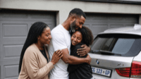 Family with cars